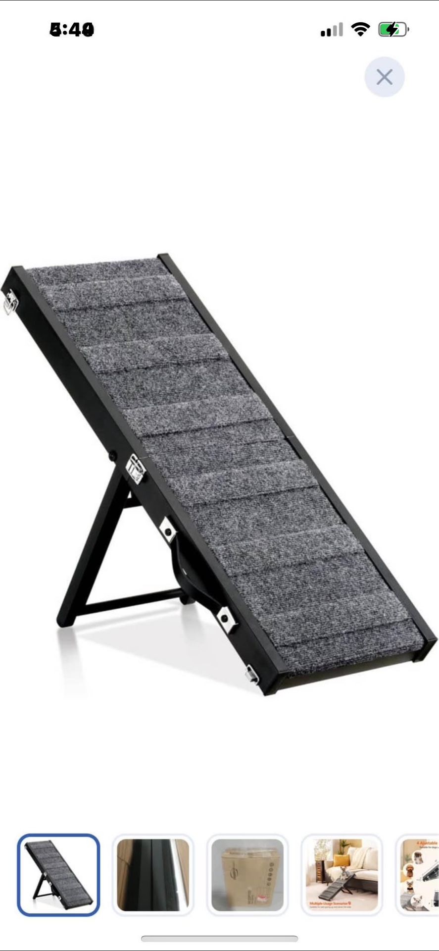 “New”Dog/Cat/Pet Ramp Adjustable Height  “non Slip”(am-med)pets ,portable,wood,retail$55