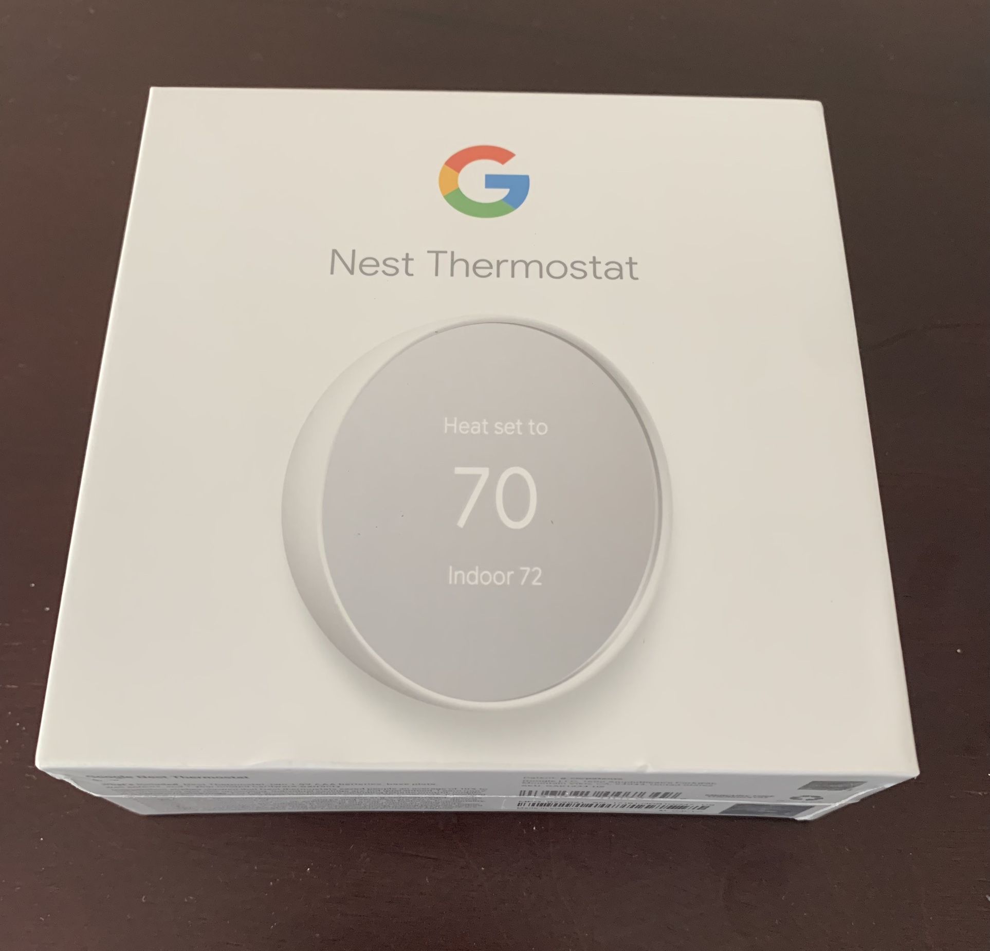 Google Nest Thermostat Snow. 
