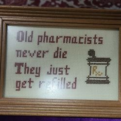 Counted Cross Stitch, Pharmacy