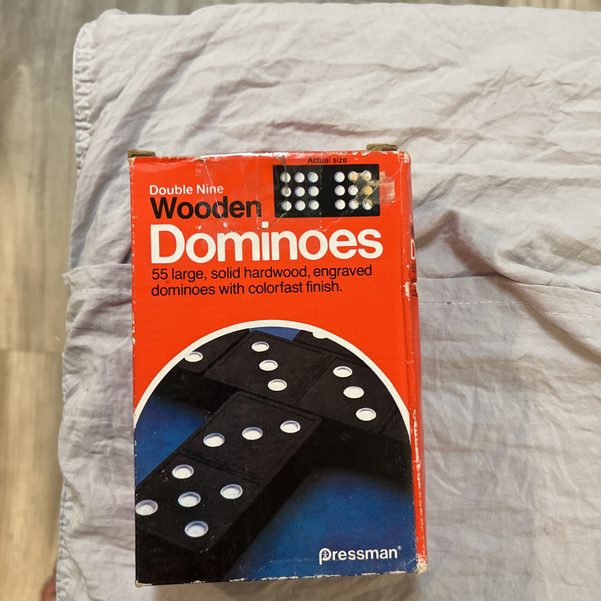 Classic Dominoes Game With Old Black Tiles