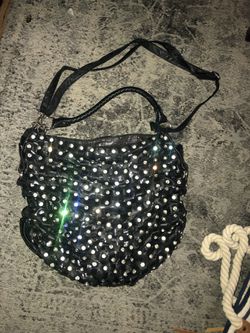 Bedazzled Crossbody Hobo Tote MMS
