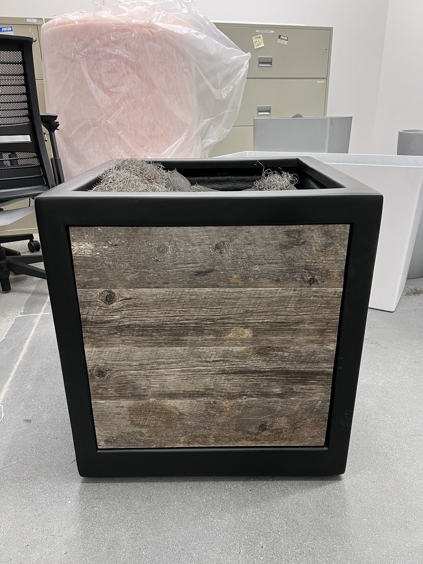 26” tall square planter, Café planter, indoor planter, outdoor planter,