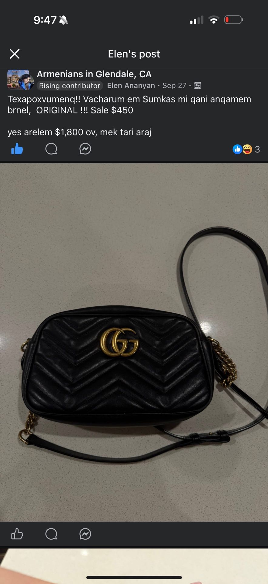 Selling gucci Bag
