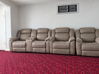 Brand New Reclining Sofa Set – 1 Month Old – 3PC Set + Table – $2,000