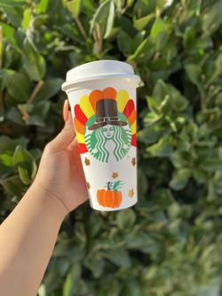 Thanksgiving custom Starbucks coffee cup