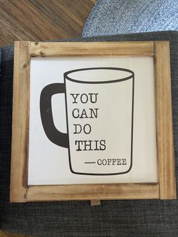 Woof Frame Coffee Sign 