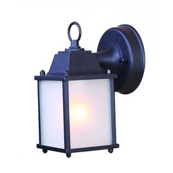 Outdoor Coach Lamp Light, Wall Mounted Oil Rubbed Bronze w/Frosted Glass