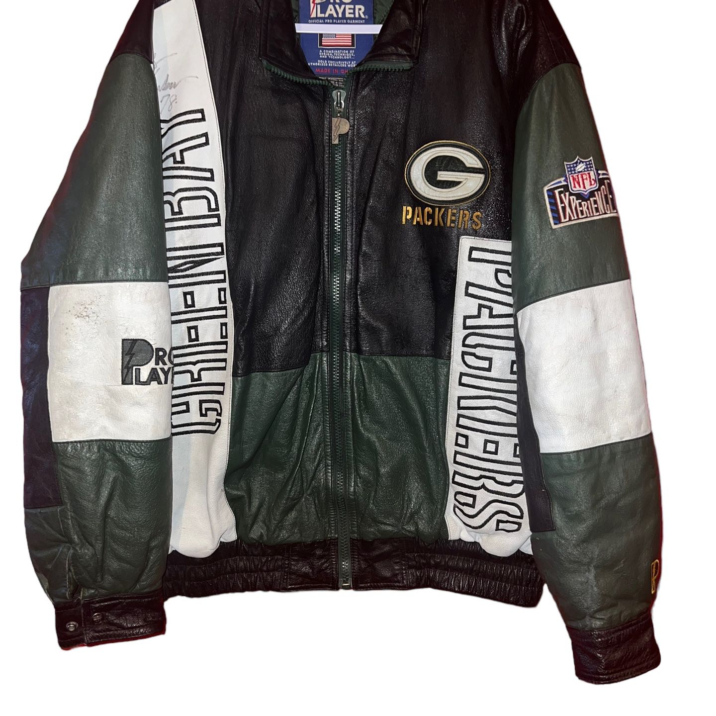 Green Bay packers leather jacket pro player rare vintage genuine 90’s for  Sale in Henderson, NV - OfferUp