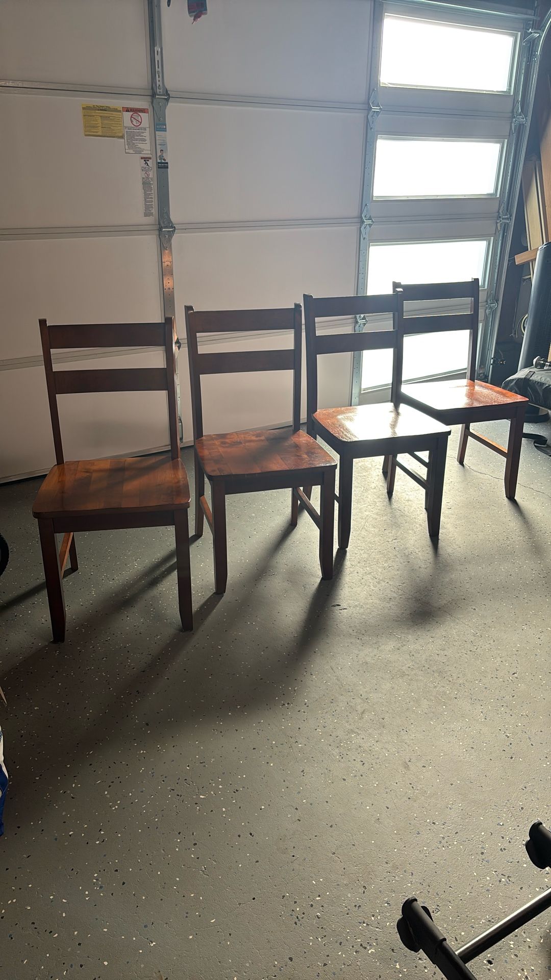 Set of 4 Wooden Dining Chairs