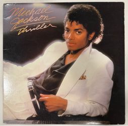 RARE FIRST PRESS Michael Jackson Thriller Epic QE 38112 1982 12" Vinyl LP