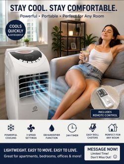 Title: AIREMAX Portable Air Conditioner – Powerful Cooling with Remote – Excellent Condition.     Best Offer
