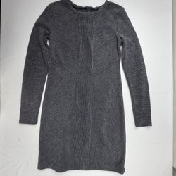 Lou & Grey Women's Gray Long Sleeve Knit Dress XS