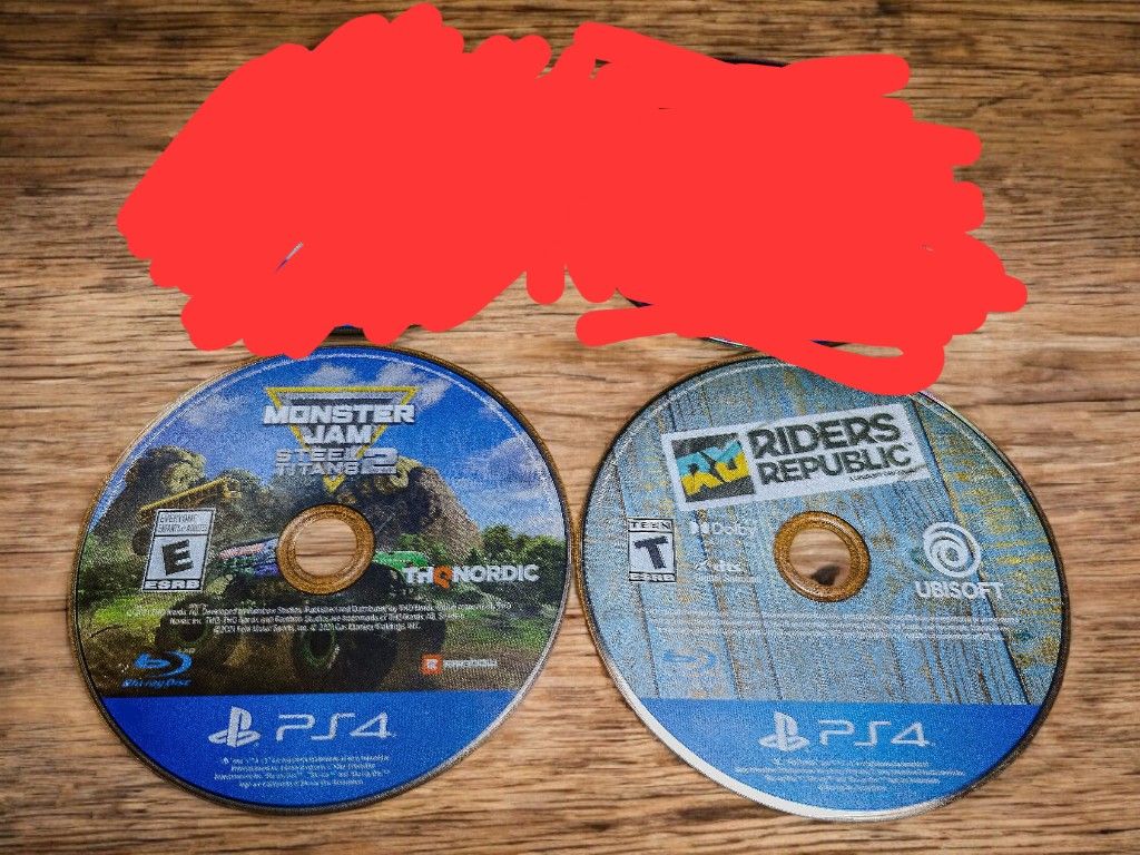 Sony Playstation 4 Games Disc Only Lot