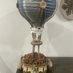 Hot Air Balloon , Dusty Blue 