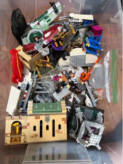 Bin of Star Wars and Harry Potter Lego