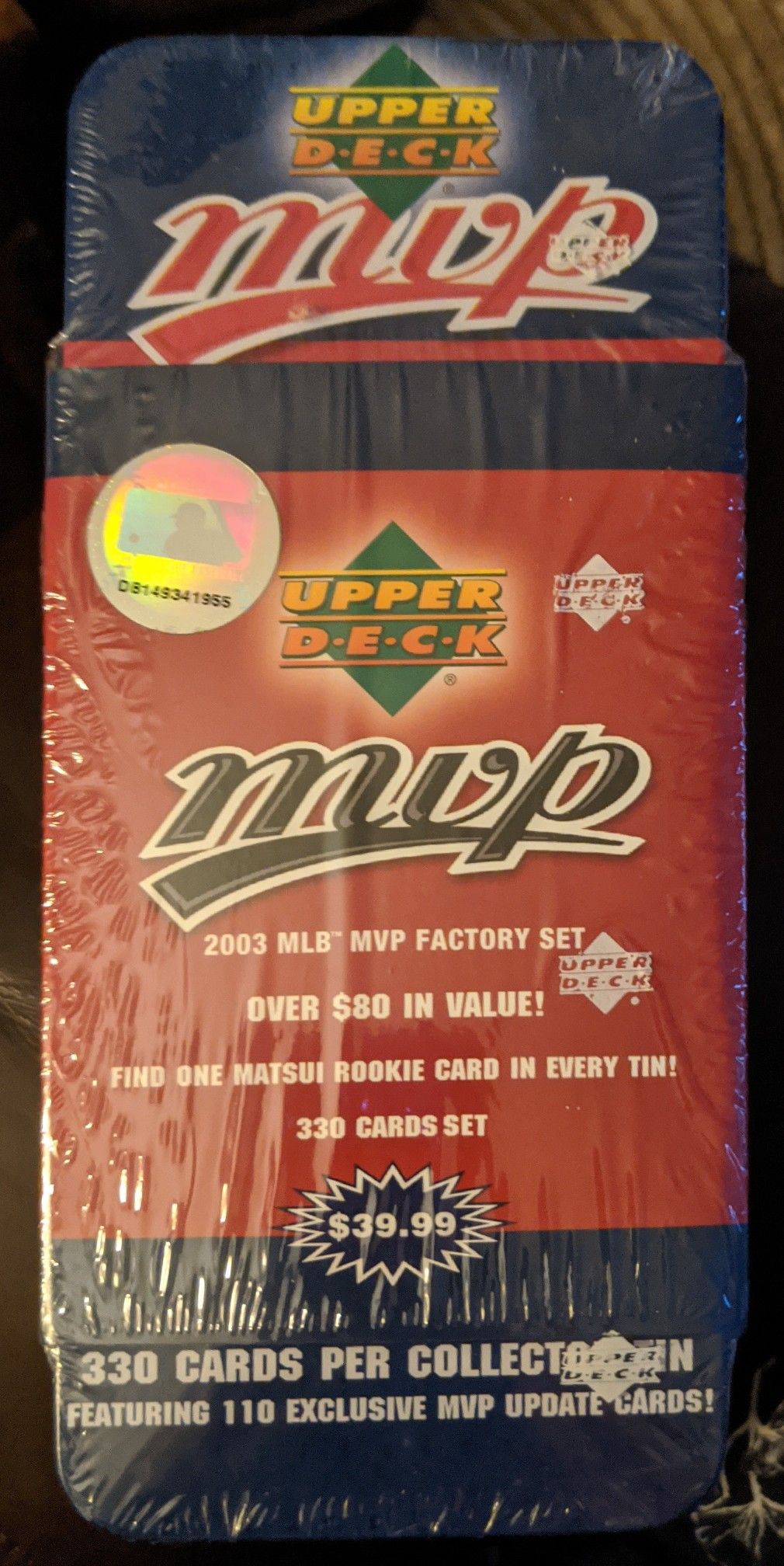 2003 Upper Deck MVP Baseball Factory Sealed Tin