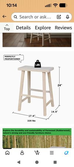 (4) 24" unfinished wood stools