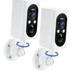 Brand New Security Cameras Wireless Outdoor 355° Pan Rotating 2K Color Night Vision Cameras for Home Security WiFi Battery Outdoor Camera Motion Detec