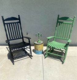 Here’s a pair of oversize rocking chairs