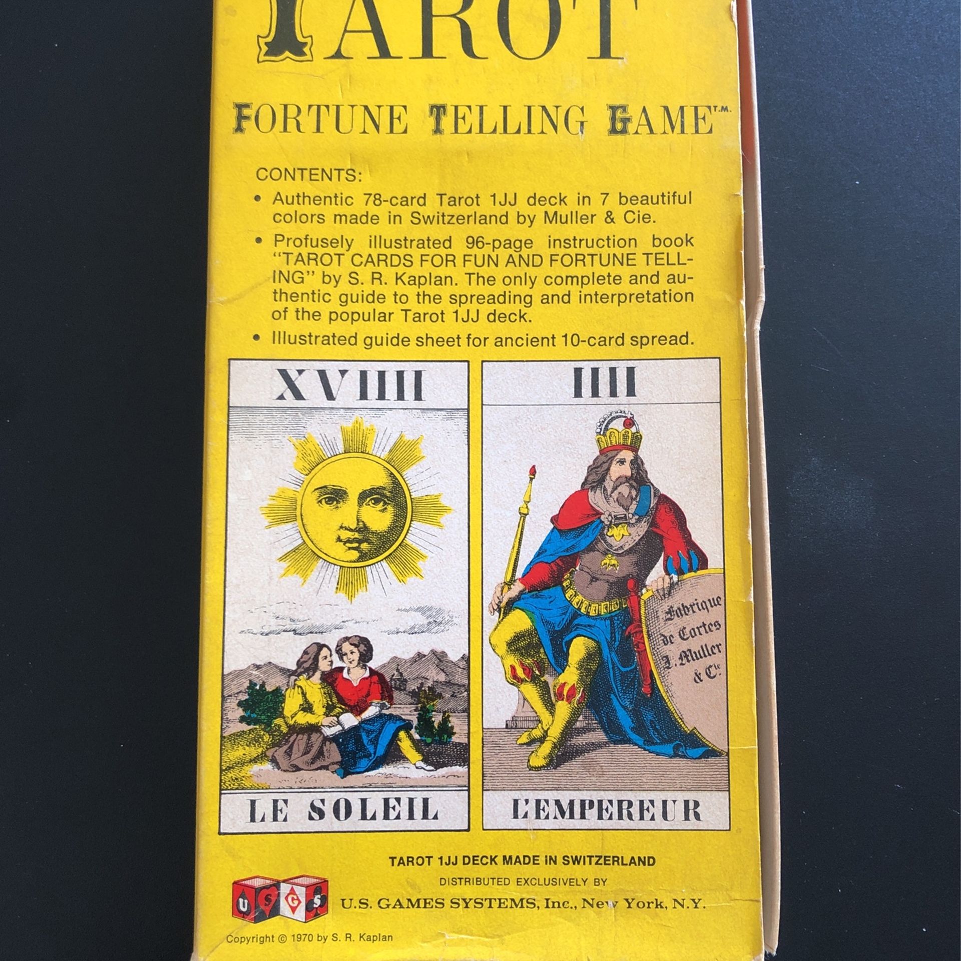 Vintage Tarot Fortune Telling Game Boxed Set With Cards, Book & Mat