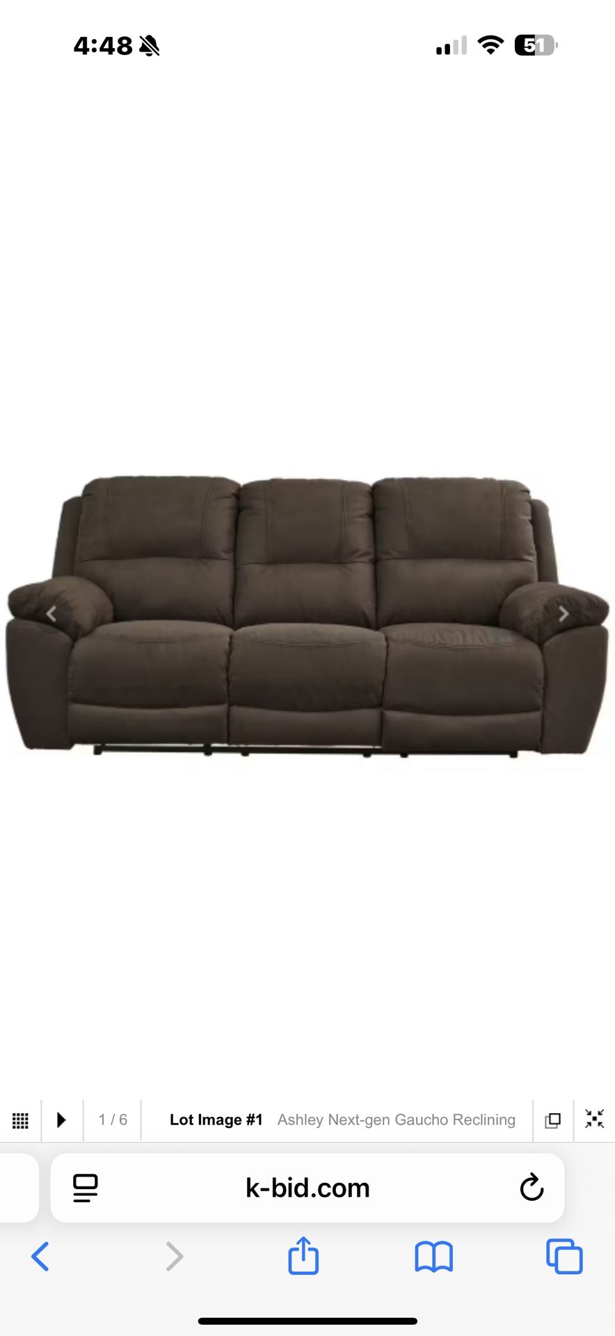 Ashley Next-gen Gaucho Reclining Sofa