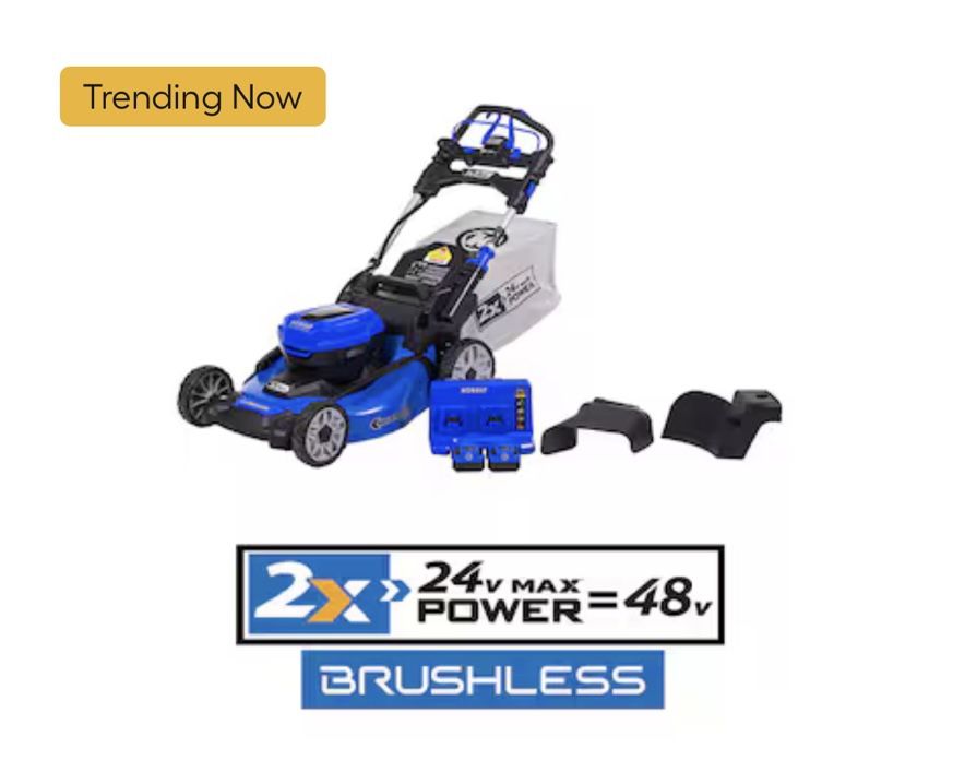Kobalt 48-volt, 20-in Cordless Self-propelled Lawn Mower with (2) 24-volt, 5 Ah
