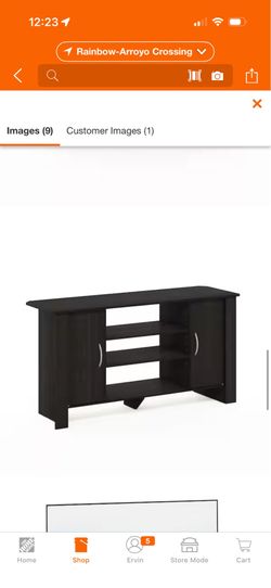 Econ 42 in. Espresso Wood TV Stand with 6 Drawer Fits TVs Up to 50 in. with Open Storage