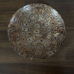 Decorative Bowl Gold And Silver Turtle Shell Print