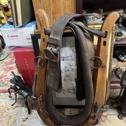 2 Leather Horse Collars Antique/vintage 