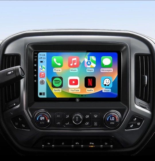 Android 13 Car Stereo for Silverado 14–18 – 10" Wireless CarPlay, 64GB GPS BT