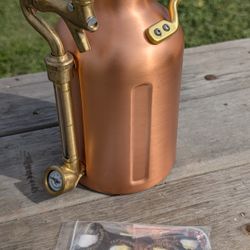 GrowlerWerks uKeg Copper 64 oz Pressurized Growler - Brass Tap & Accessories
