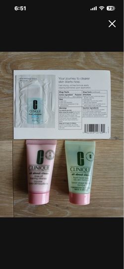 3 NEW Clinique Face All About Clean Cleanser