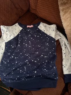 Boho Girls Star Print Crewneck Sweatshirt