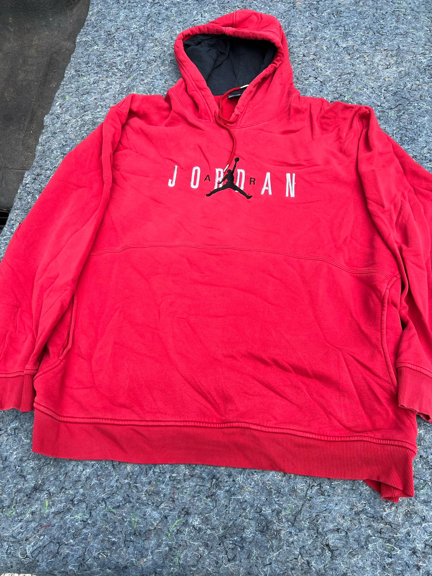 Jordan Mens Flight Fleece Logo Pullover Hoodie,Red,XXXLarge