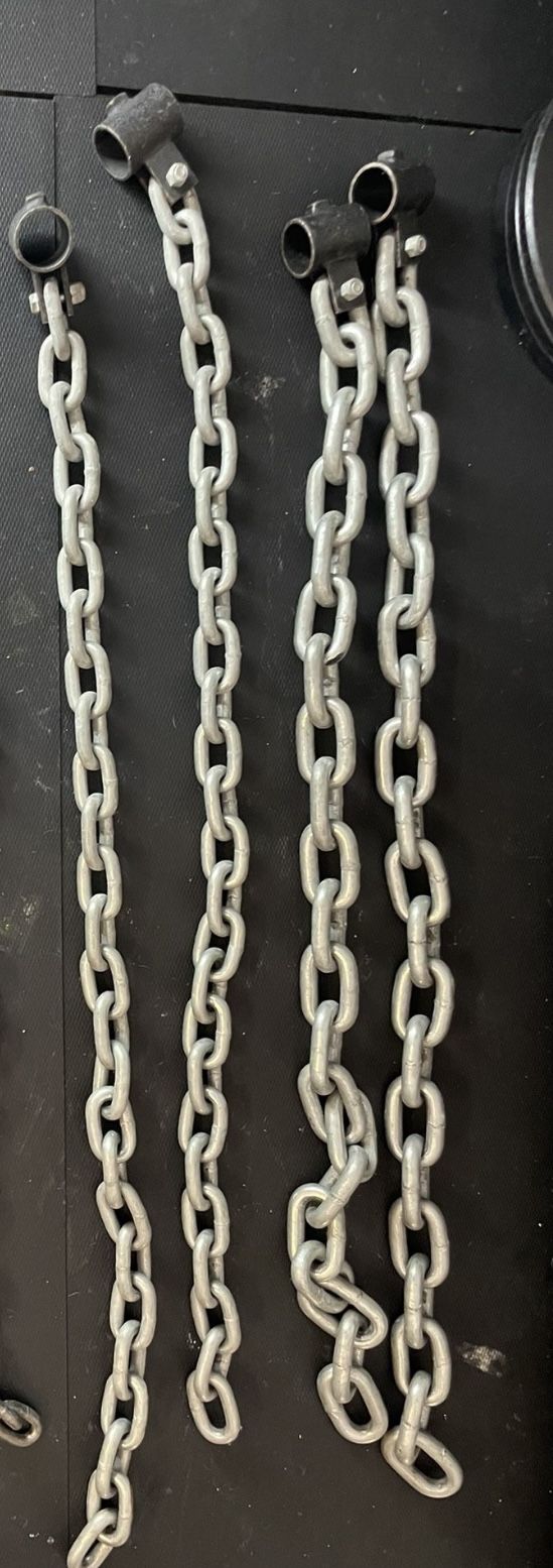Weightlifting chains for barbell with Sheath