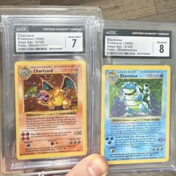 Shadowless Base Set Charizard And Blastoise Pokémon TCG