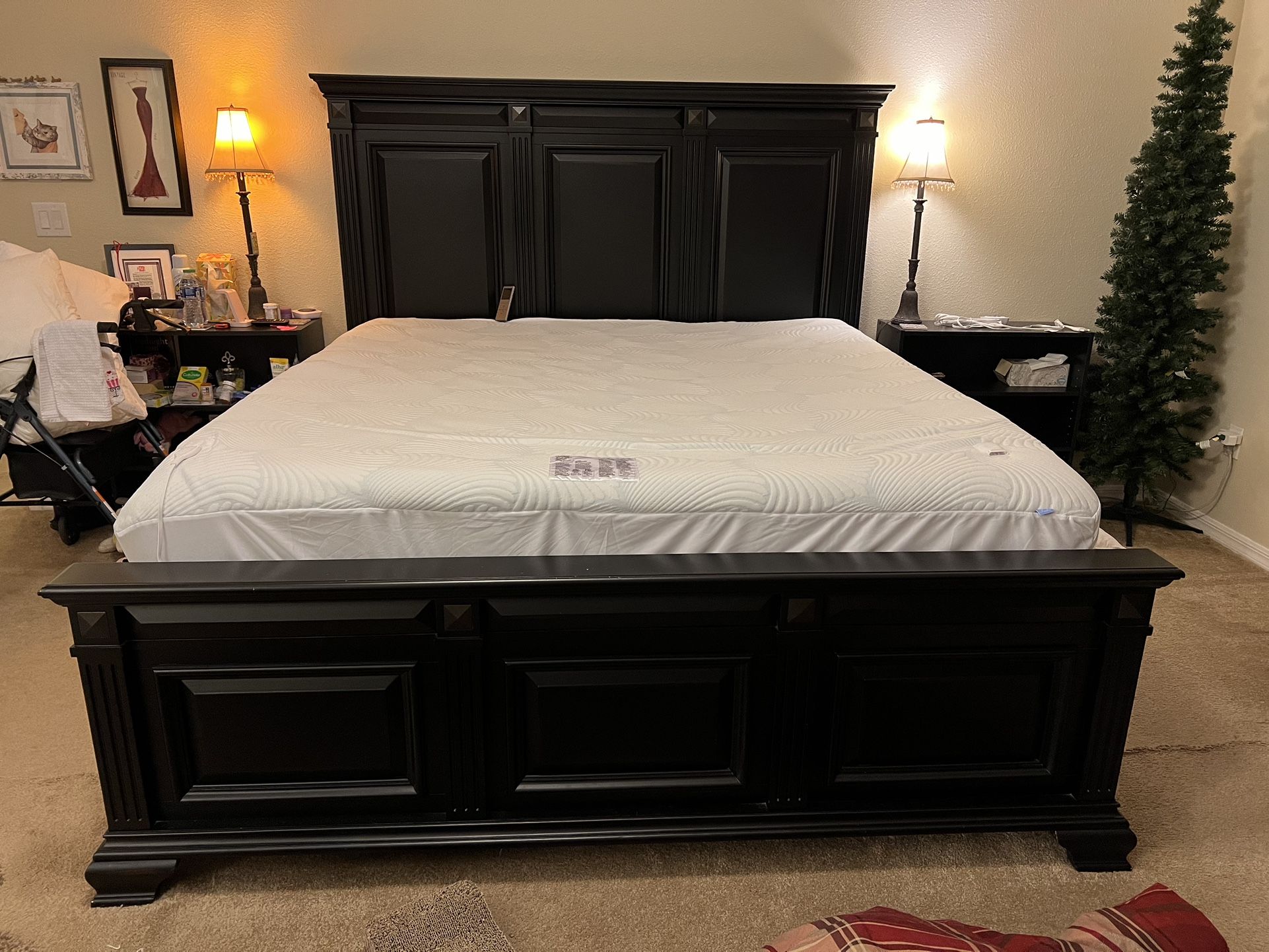 King Size Sleep Number Bed For Sale King Sleep Number Bed, Wooden Head Board And Foot Board for Sale in