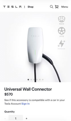 TESLA Universal Wall Connector/ Charger
