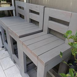 Wood Bar Chairs Outdoors 