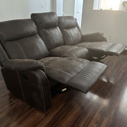 Brown Leather Couch