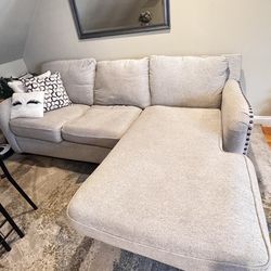 Beige Sectional Sofa with Chaise Great Condition!