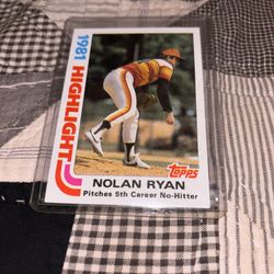Nolan Ryan 1981 Highlights Baseball Card 