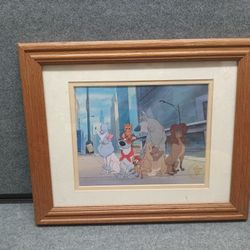 1996 Disney Lithograph Oliver And Company 