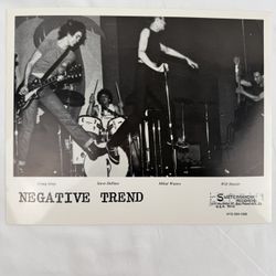 Rare Vintage NEGATIVE TREND Punk Promo Photo - Subterranean Records - Flipper / Will Shatter
