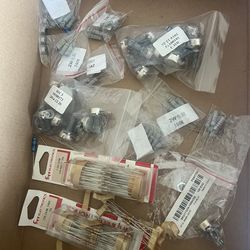 Resistors, potentiometers lot, electronic components