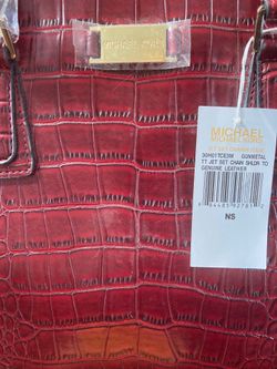 Michael Kors Crocodile Embossed Satchel