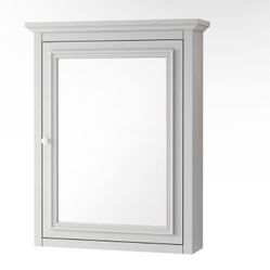 Home Decorators Collection Fremont 24 in. W x 30 in. H Rectangular Wood Framed Wall Bathroom Vanity Mirror in Gray 