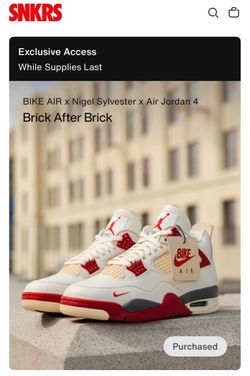 Air Jordan 4 x Nigel Sylvester Bike Air Brick After Brick sz11