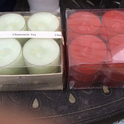 Candles. Crate And Barrel Or Chamomile Tea 