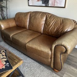 7’ Leather Sofa